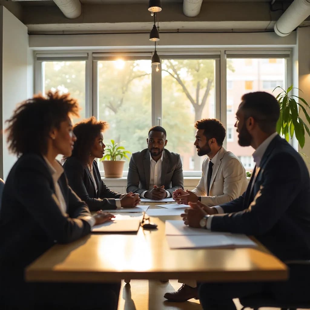 Modern tech office workspace